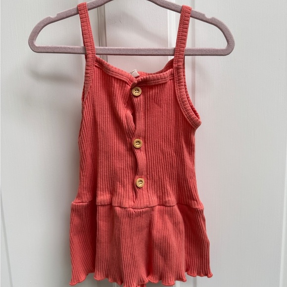 Girls 2T Coral Camisole with Thin Straps and Peplum Blouse - Picture 1 of 5